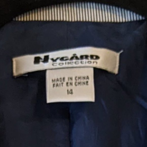 Nygard Collection Blue Striped Blazer sz 14 - Picture 10 of 10